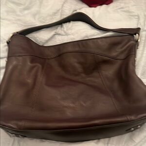 Elegant Brown Leather Shoulder Bag